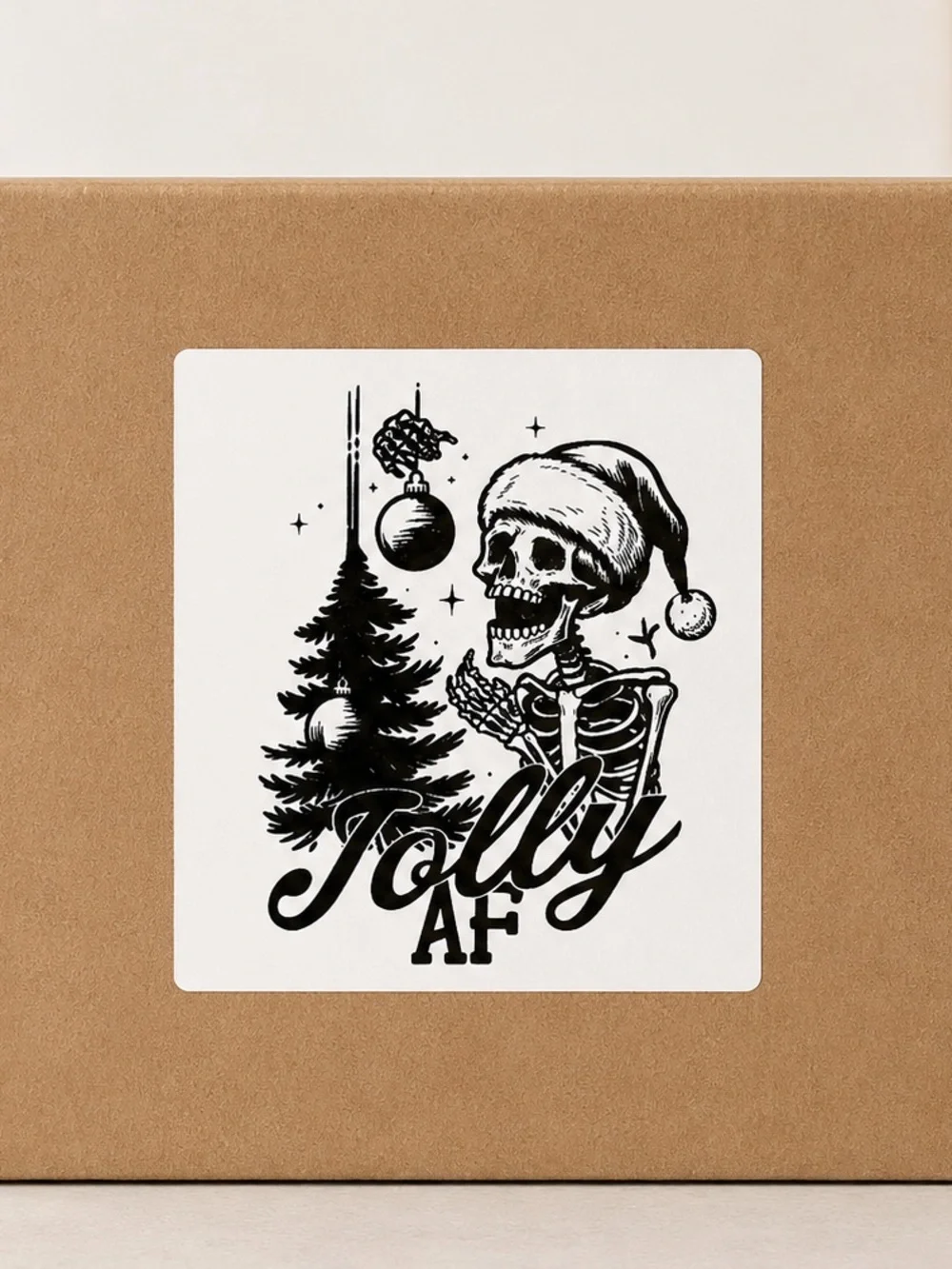 Funny Festive Christmas Stickers 3”x3”-100ct.